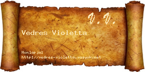 Vedres Violetta névjegykártya